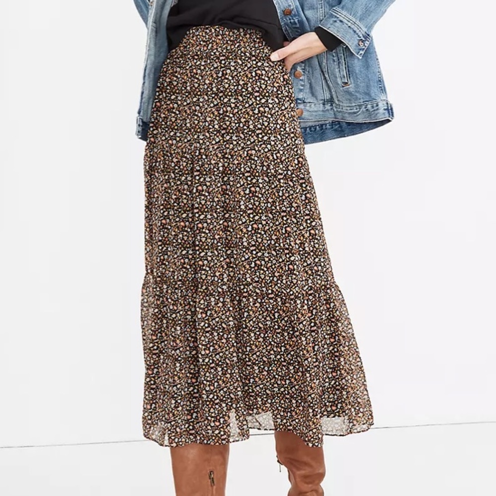 (Re)sourced Georgette Tiered Maxi-Folktale Paisley